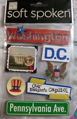 Soft Spoken Scrapbook Stickers Washington DC White House Pennsylvania Ave.