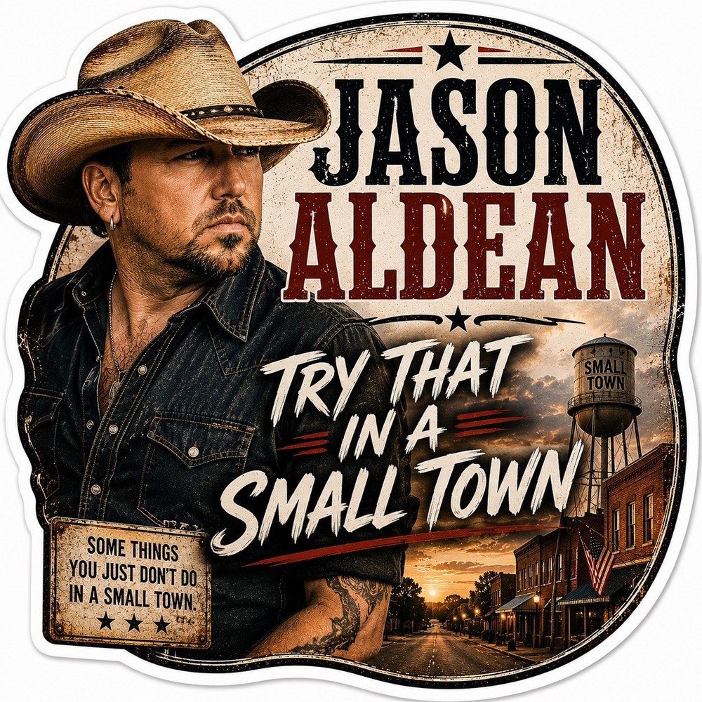 Jason Aldean Sticker/Country/Country Music/Nashville/Try That In A Small Town