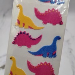 Vtg Sandylion Fuzzy Dinosaurs Stickers Themepak Pack Of 100 Stickers New