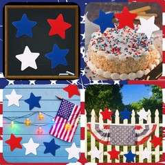360 Pcs Patriotic Star Cutouts Paper Stars 4th of July Red, White, Blue