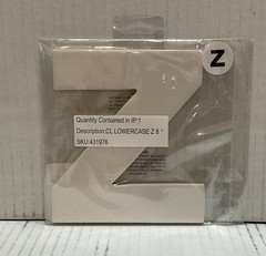 Recollections Chipboard 8in Lowercase Letter Z