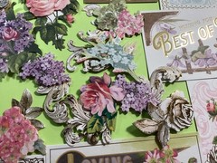 Anna Griffin Antique Greeting Postcard Embellishment Stickers 30 Pieces