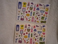 Lot of 26 Sheets Miscellaneous scrapbook Stickers embellishments scissors READ