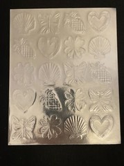 Vintage Foiled Stickers 1979 Hallmark Silver Sticker