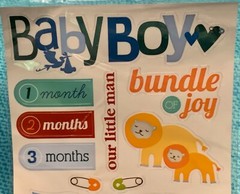 MambiSticks scrapbooking Baby Boy stickers «Bundle of Joy» (33 pcs) NEW!