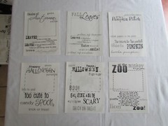 Scrapbooking Transparency Overlay 6pc Halloween Autumn Fall Zoo Pumpkin LOT E