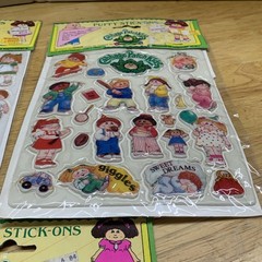 Vintage Lot 3 Cabbage Patch Puffy Stickers Stick Ons 1983 Diamond New Sealed CPK