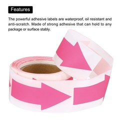 Sticker Labels 150 Count/Roll 1.2×2.8 Inch Fluorescent pink Arrow Shape Signs