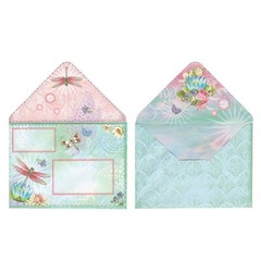 Punch Studio Metallic Greeting Card Box Set (Dragonfly & Water Lily)