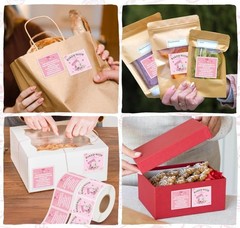 Cottage Food Law Labels – 1000 Count Pink Stickers for Homemade Bakery Goods