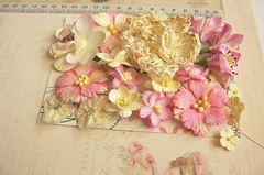 23 PINK & IVORY Paper Flower Pack 3 Styles 10-65cm Across Manor House VA4