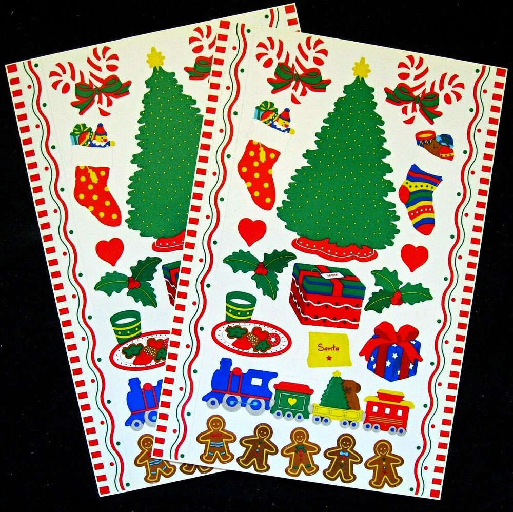 Mrs Grossman Two Vintage Sheets 6×9″ Christmas Stickers (c-2001)
