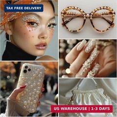 1982 Pcs Self-Adhesive Pearl Stickers, Multiple Sizes, Decorative Pearl Gems for