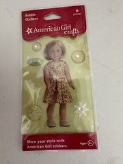 American Girl Crafts (2) 3D Stacked Stickers (2) Bubble Peel & Stick – New