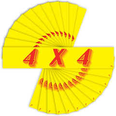 4X4 Windshield Stickers 12 Pack Dealership Advertising Sticker