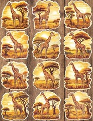 Safari Giraffe Die Cut Vinyl Stickers Set Notebook Laptop WaterBottle Sticker