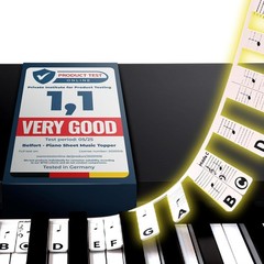 Essential 88-Key Piano Stickers – Reusable, Gift Box Included for All Ages