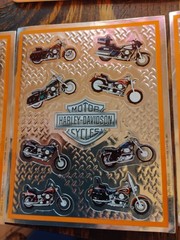 VINTAGE 2003 Harley Davidson Motorcycle Stickers 3 Sheets Heartline Hallmark