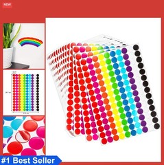 Round Dot Stickers 3/4 Inch 2800 Pack Multicolor Circle Coding Labels for