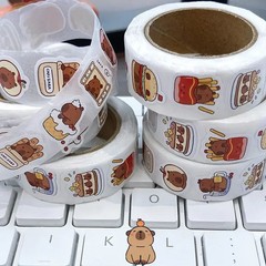 500 Pack Cute Capybara Stickers PVC Cartoon Decorative Sealing Stickers – NEW