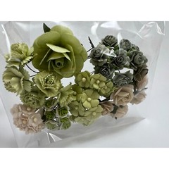 9 Packs Paper Flower Kit Wedding Gift bouquet Scrapbook (TH/9-Multi Colors A1)
