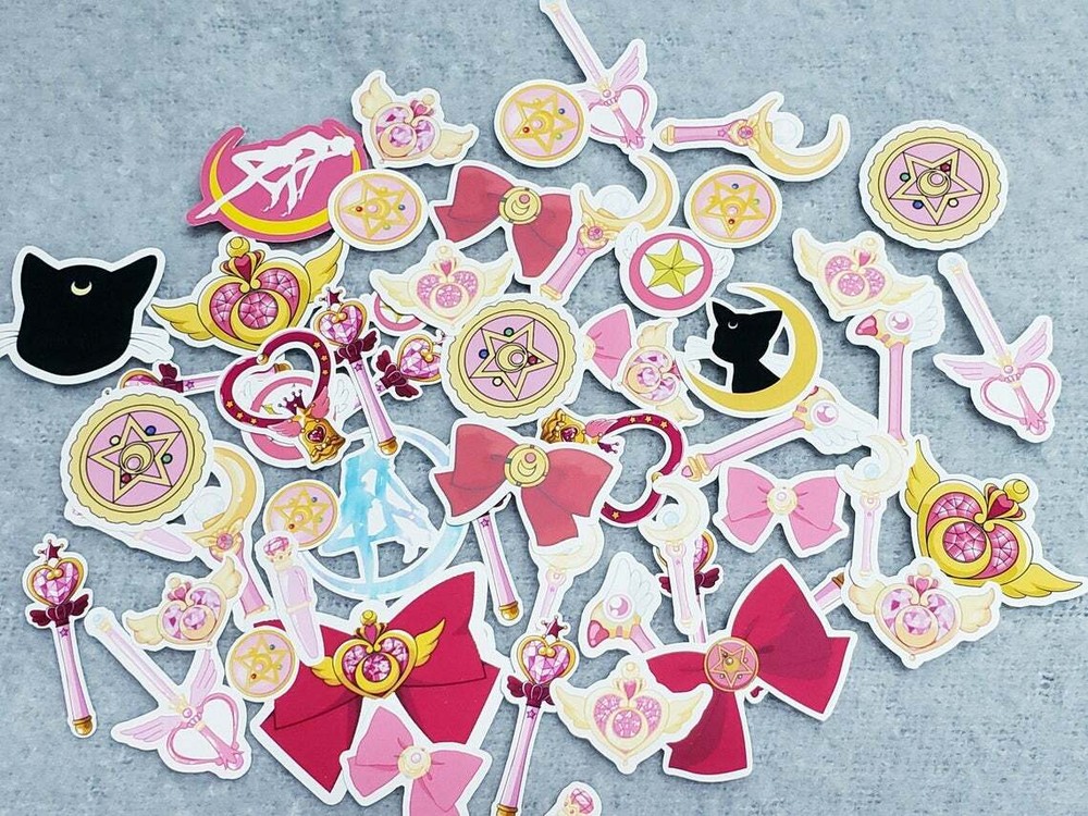 Magical Girl Journal Sticker Grab Bag | Sailormoon,Sakura Cardcaptor, Magic Wand