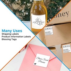 2″x2″ Direct Thermal Labels Square 700/Roll for Thank You Stickers QR Code Decal