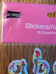 Studio18 Pretty Petals Alphabet Alphas Letters Scrapbook Stickers 26 pcs Flowers