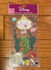 Disney+EK Success Ariel Little Mermaid Princess Fabric Fin Dimensional Sticker