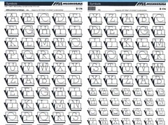 MECANORMA Dry Transfer Lettering Sheet, Letraset #538 SYMBOLS S174