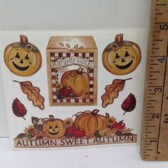Autumn Pumkins Leaves SCRAPBOOKING Stickers by Joy Marie