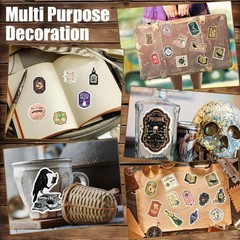 JUNEBRUSHS 324 Pcs Potion Labels Scrapbook Stickers, Vintage Gothic Aesthetic…