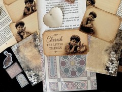 Vintage Rabbit Junk Journal Kit Ephemera Bunny Storybook Cottagecore Scrapbook