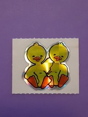 vintage 80’s BJ decal specialties prism ducklings small sticker module