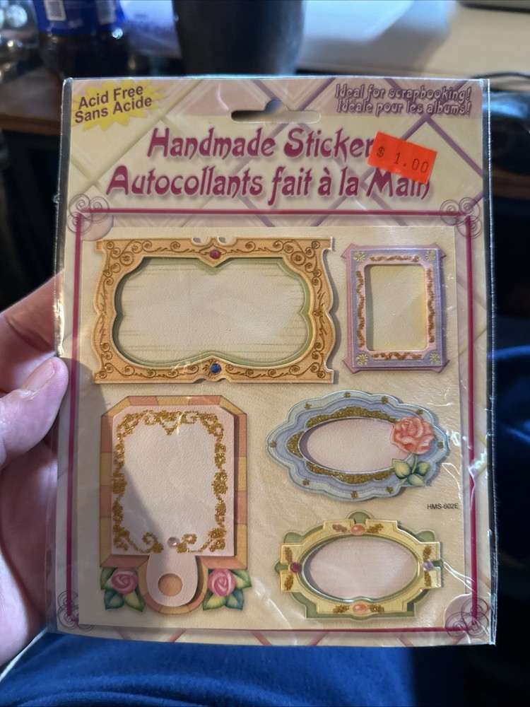 Handmade stickers Photo Frames Scrapbooking 5 Pieces