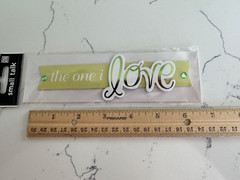 Me & My Big Ideas Small Talk Green Boarder w/The One I Love Sign Scrapbooking