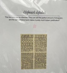 New Heidi Swapp Chipboard Alphabet Newsprint Ledger 175 pieces