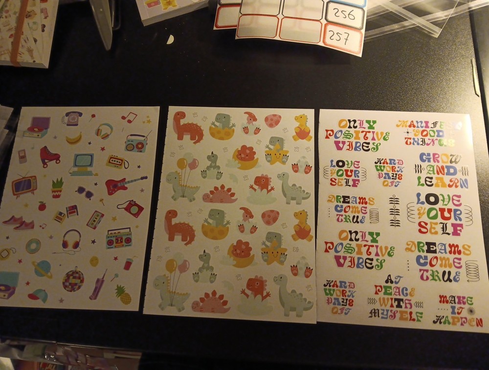 3X STICKERS FOR SCRAPBOOKING/JOURNALS 19X14 CM (ST251)
