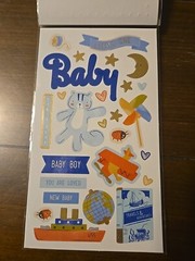 Recollections BABY BOY 67 PC 3 PAGES Scrapbooking Stickers