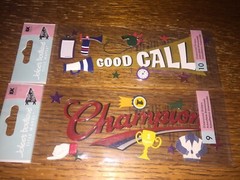 RARE Jolees CHAMPIONS & GOOD CALL Title Sports Soccer Baseball Football Team