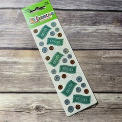 New Vintage Sandylion Sticker Design Prismatic Stickers Money Change Dollars