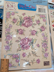 10 Sheets Rub on Transfers bee butterfly bear grape rose dog cat fish lighthouse
