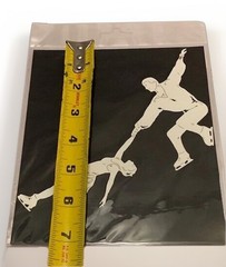 Vintage Scrapbook Ice Skate Paper Stamping Station Olympics Skating MCM 1950s