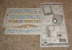 Stamping Station Clear Sticker Sheet Lot of Three ~ Noahs Ark and Coord. Borders