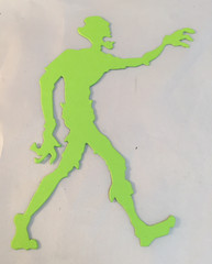 Tim Holtz Halloween Die Cuts * Lost Zombie * Set of 12 * Black, White or Green