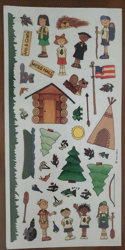 Provo Craft Scrapbooking Stickers by Leere Aldrich, CAMP, large sheet