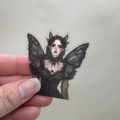Dark Goth Forest Fairy Stickers Junk Journal Collage Scrapbooking