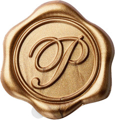 Initial Alphabet P Adhesive Wax Seal Stickers, 25 Pack Letter Wax Seal Stickers