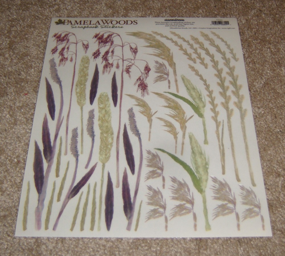 Creative Imaginations 8×10 Sticker Sheet ~ by Pamela Woods….Field Grass