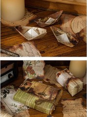 Creative DIY Scrapbooking Supplies – 30 Burnt Edge Paper Sheets for Journaling